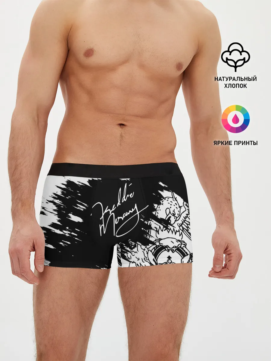 Мужские трусы боксеры / Автограф Фредди Меркьюри