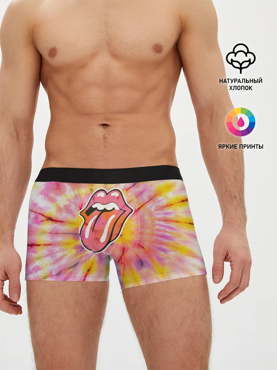 Мужские трусы боксеры / Rolling Stones tie-dye