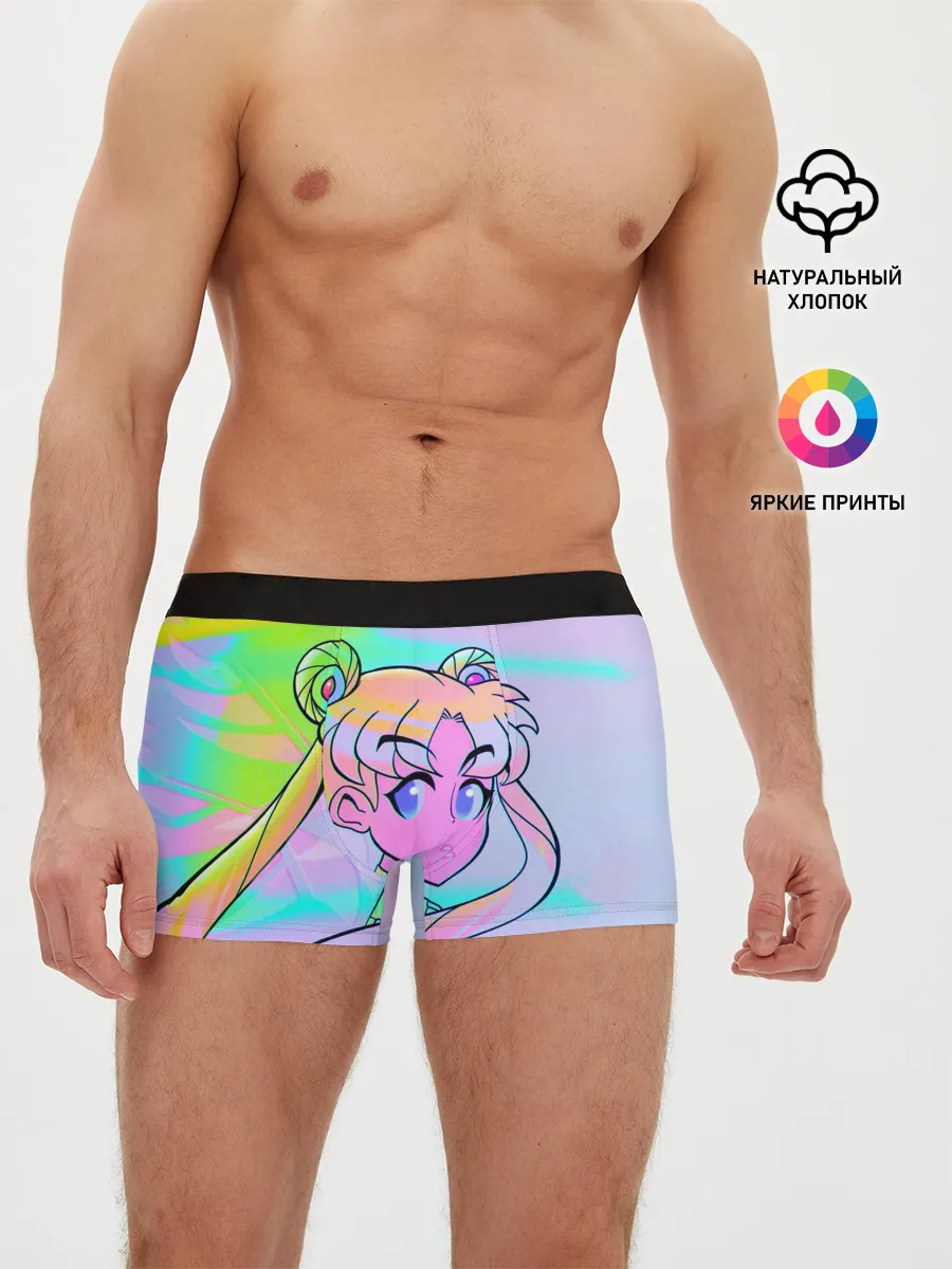 Мужские трусы боксеры / ЦВЕТНАЯ МУН