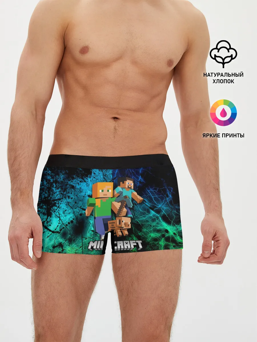 Мужские трусы боксеры / Minecraft / Майнкрафт