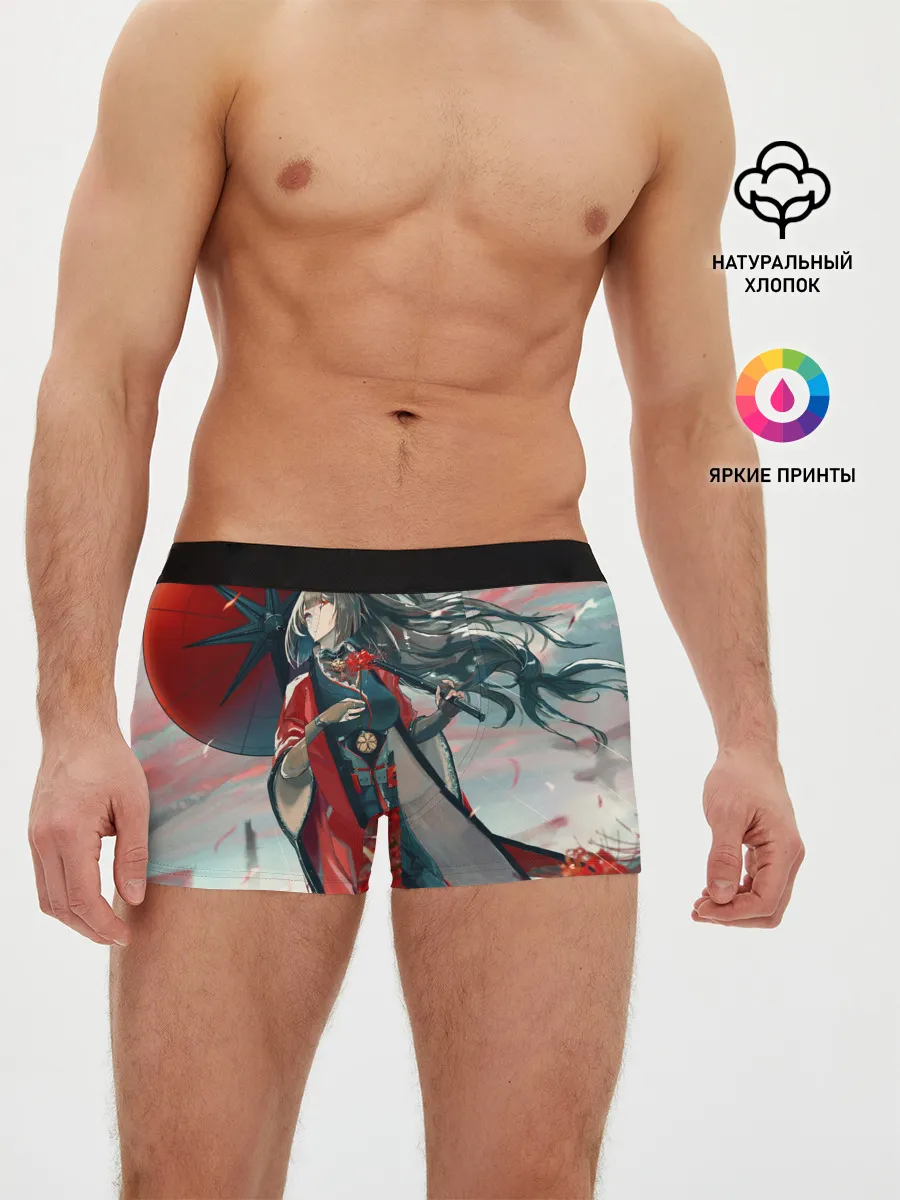 Мужские трусы боксеры / Azur Lane red flowers