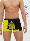 Мужские трусы боксеры / Warning Coronavirus