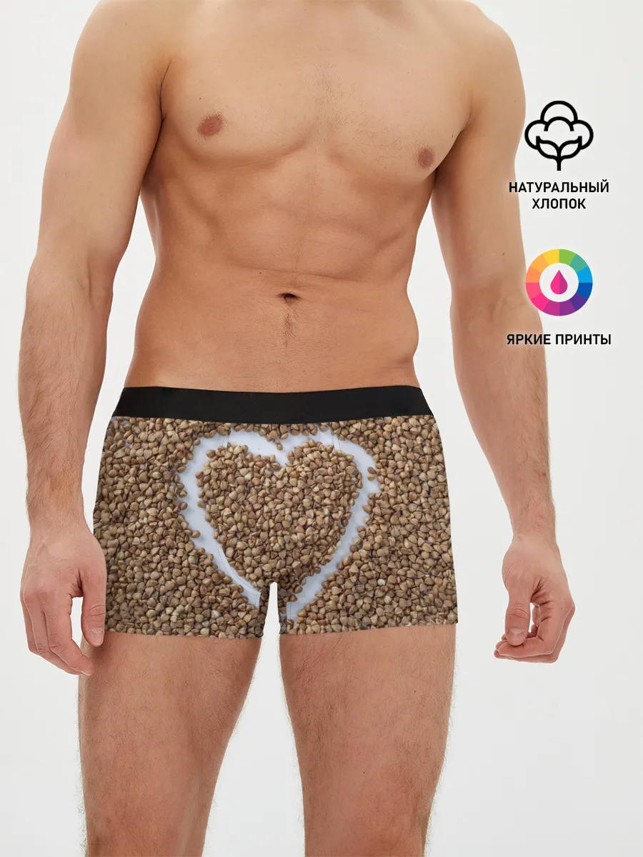 Мужские трусы боксеры / i love гречка