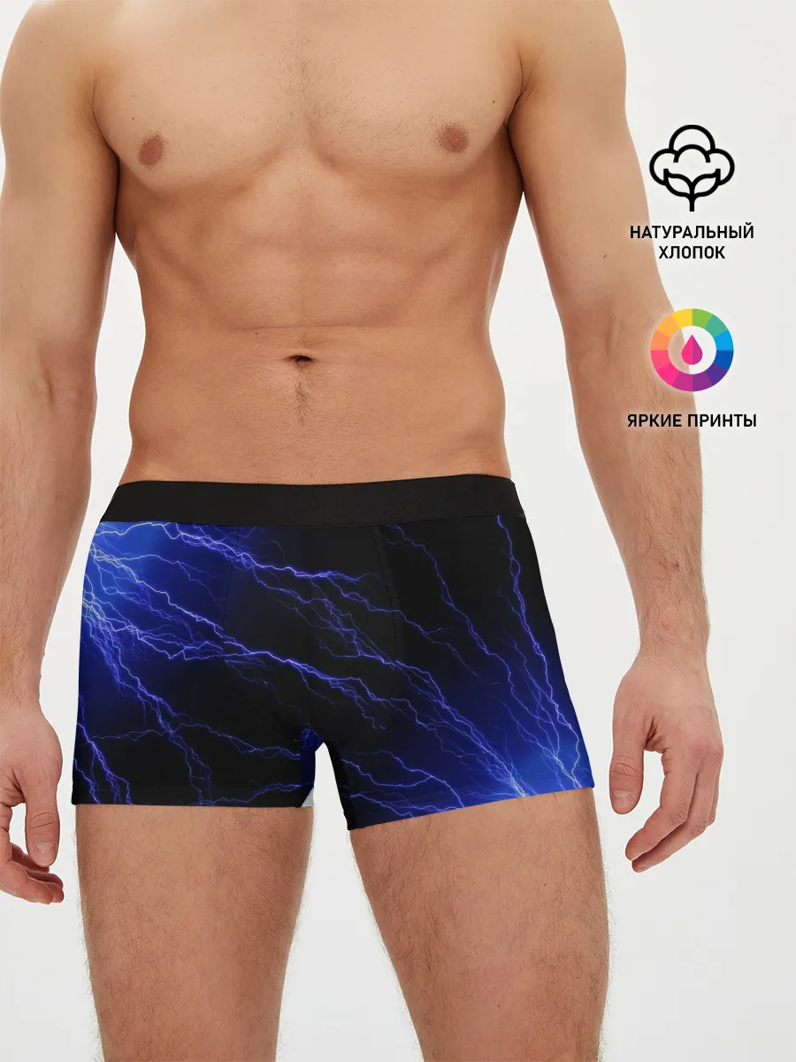 Мужские трусы боксеры / МОЛНИИ | РАЗРЯДЫ | НЕОН