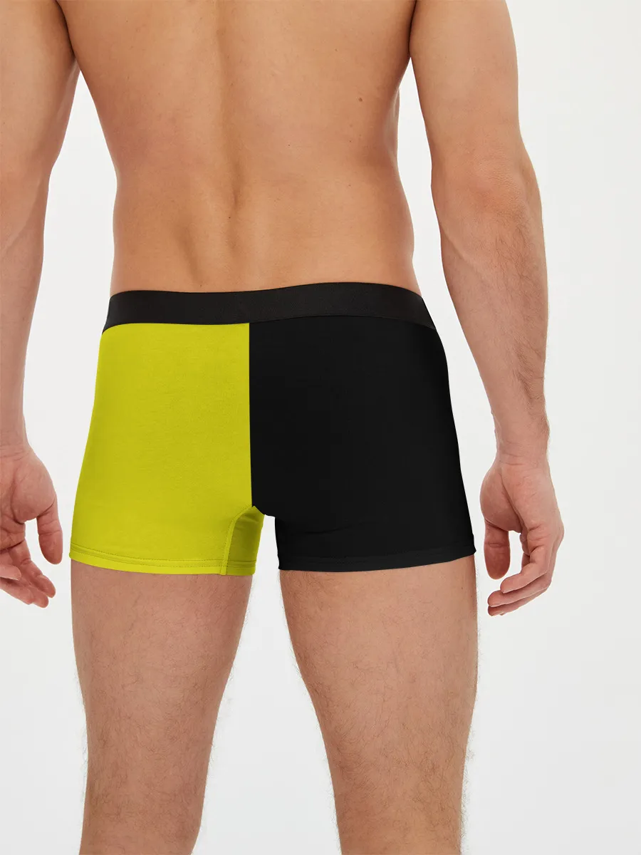 Мужские трусы боксеры / BLACK YELLOW | ЧЕРНО ЖЕЛТЫЙ