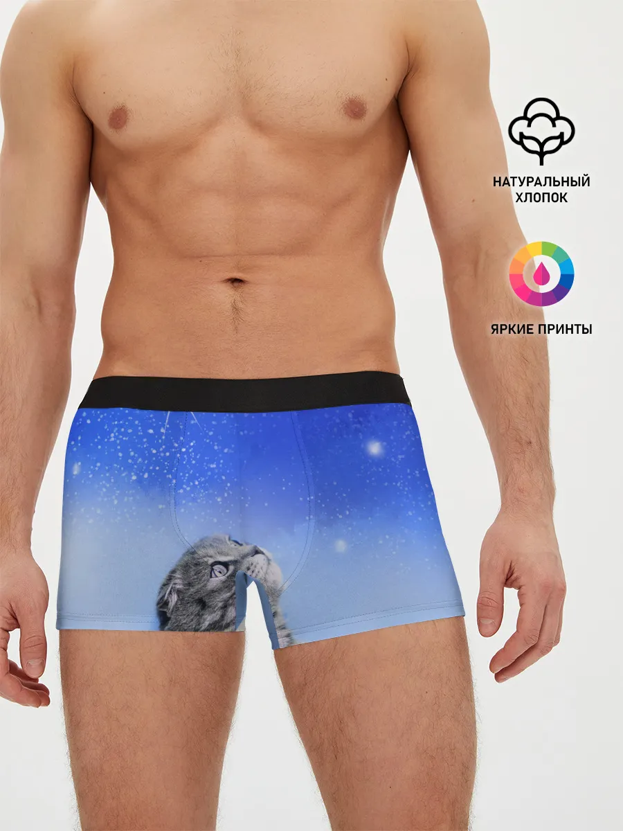 Мужские трусы боксеры / Кот и космос