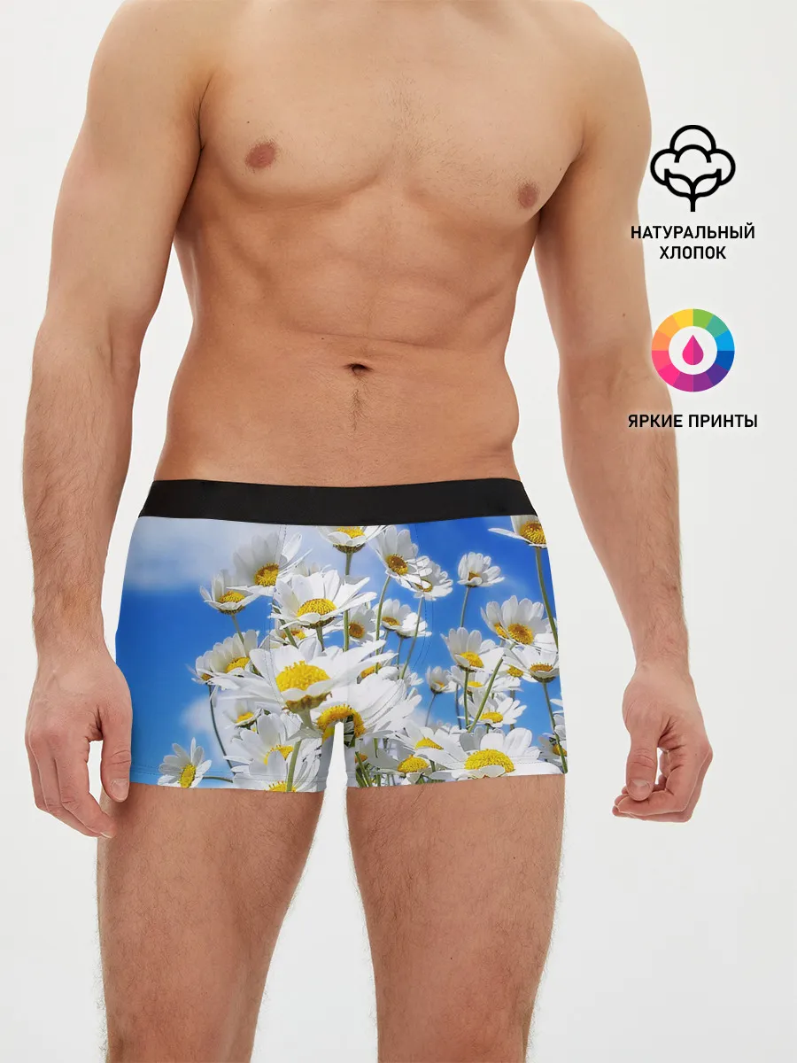 Мужские трусы боксеры / Ромашки