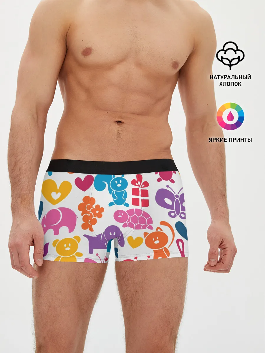 Мужские трусы боксеры / Звери, детская