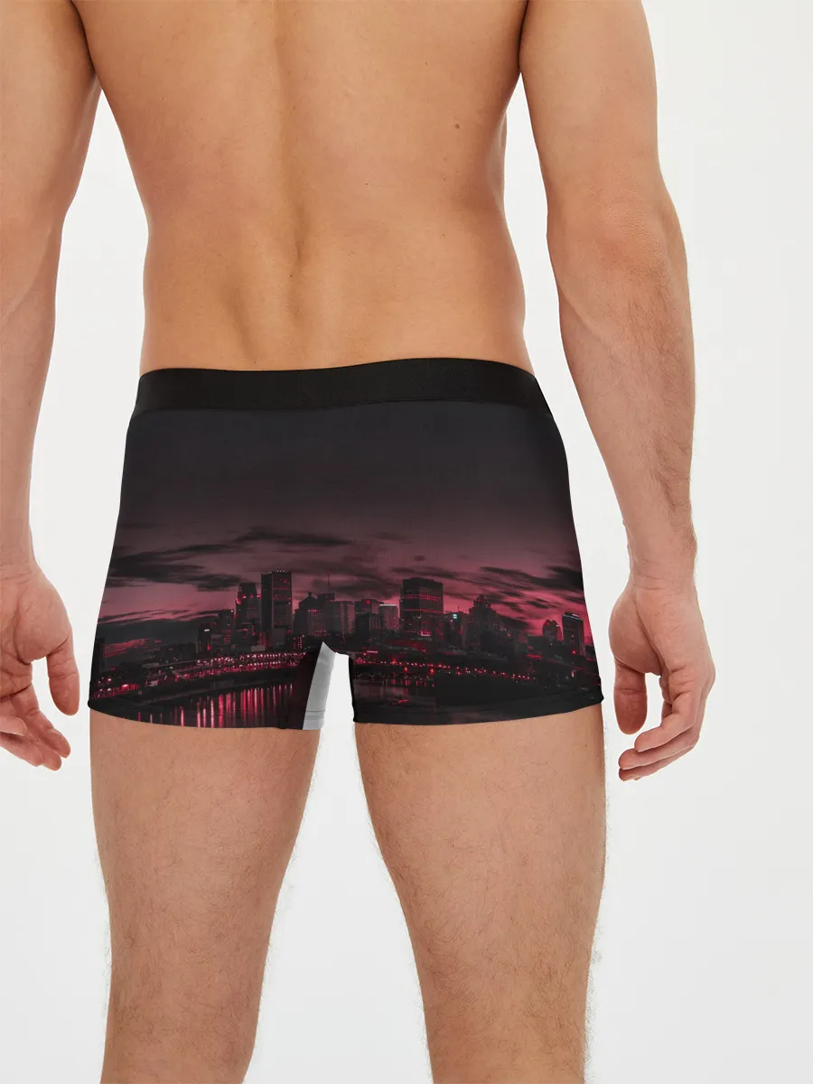Мужские трусы боксеры / shadow night city