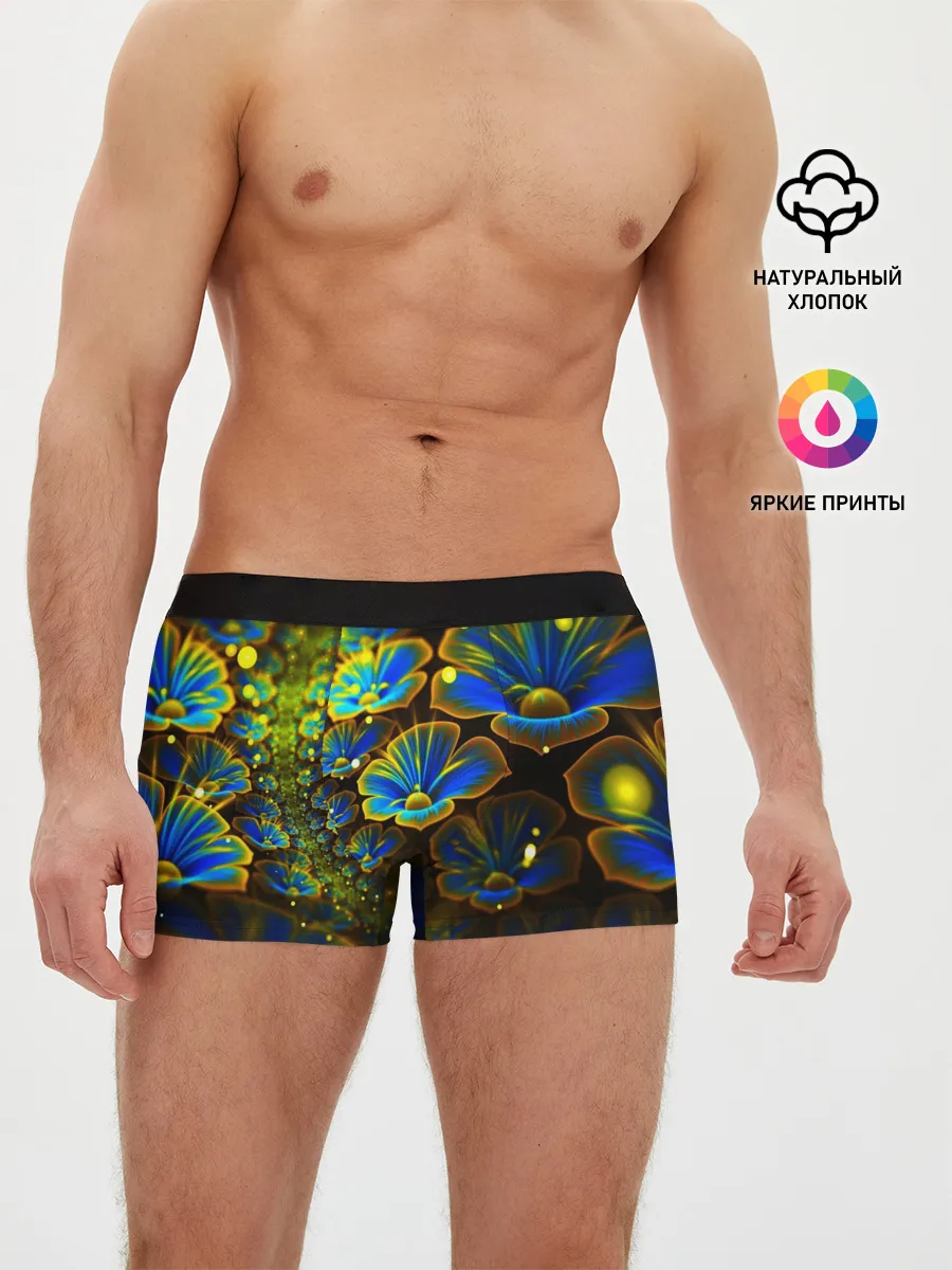 Мужские трусы боксеры / Ночные Цветочки