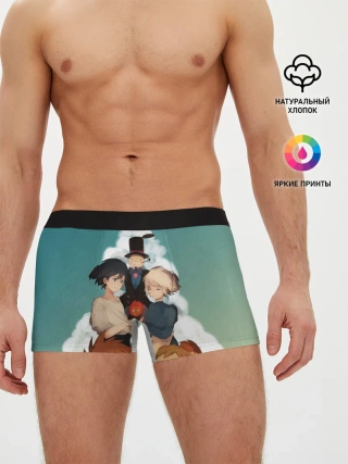 Мужские трусы боксеры / Хаул, Софи, Кальцифер и другие