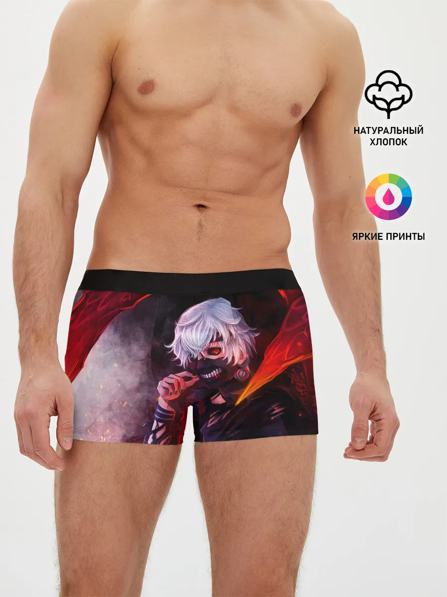 Мужские трусы боксеры / Ken Kaneki красные жала