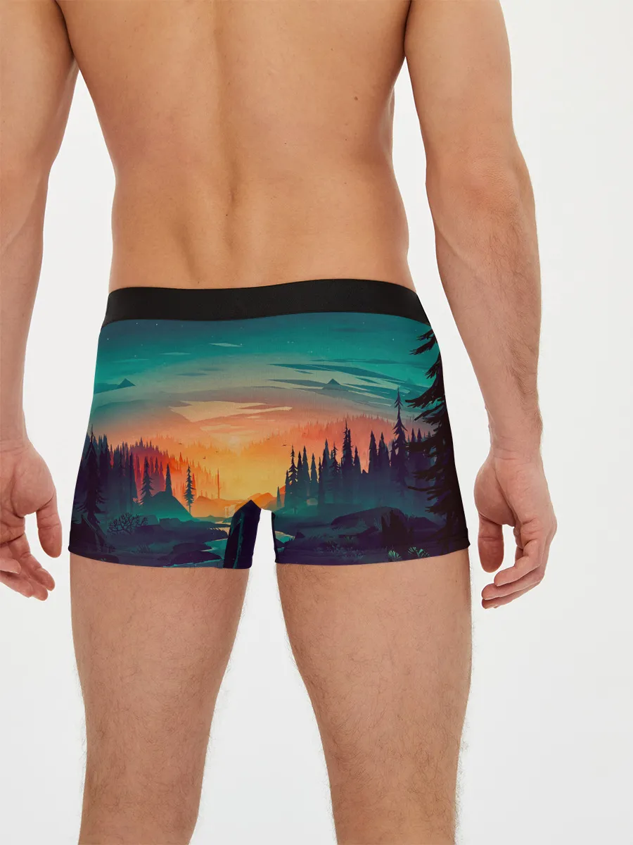 Мужские трусы боксеры / Закат Лес