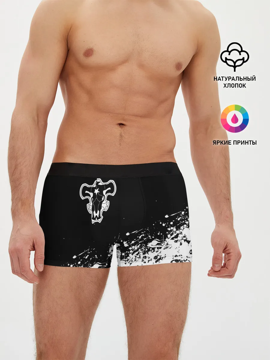 Мужские трусы боксеры / Черный Клевер