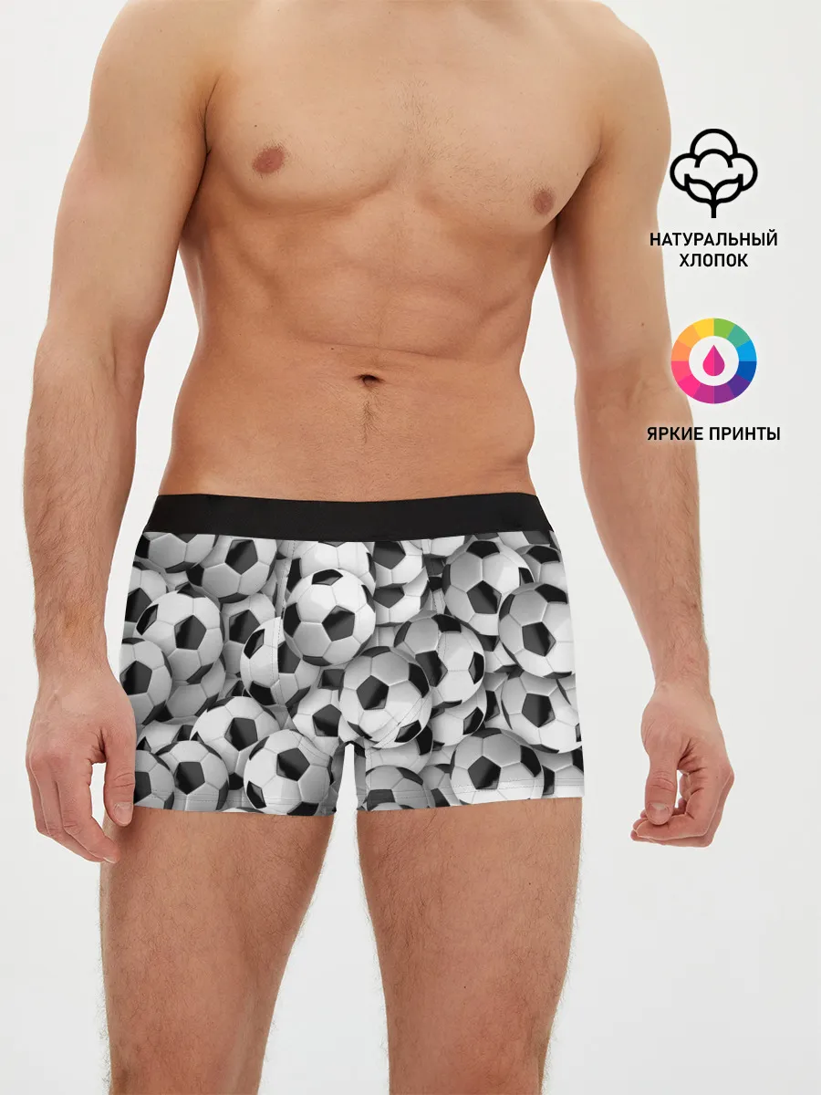 Мужские трусы боксеры / футбольные мячи много
