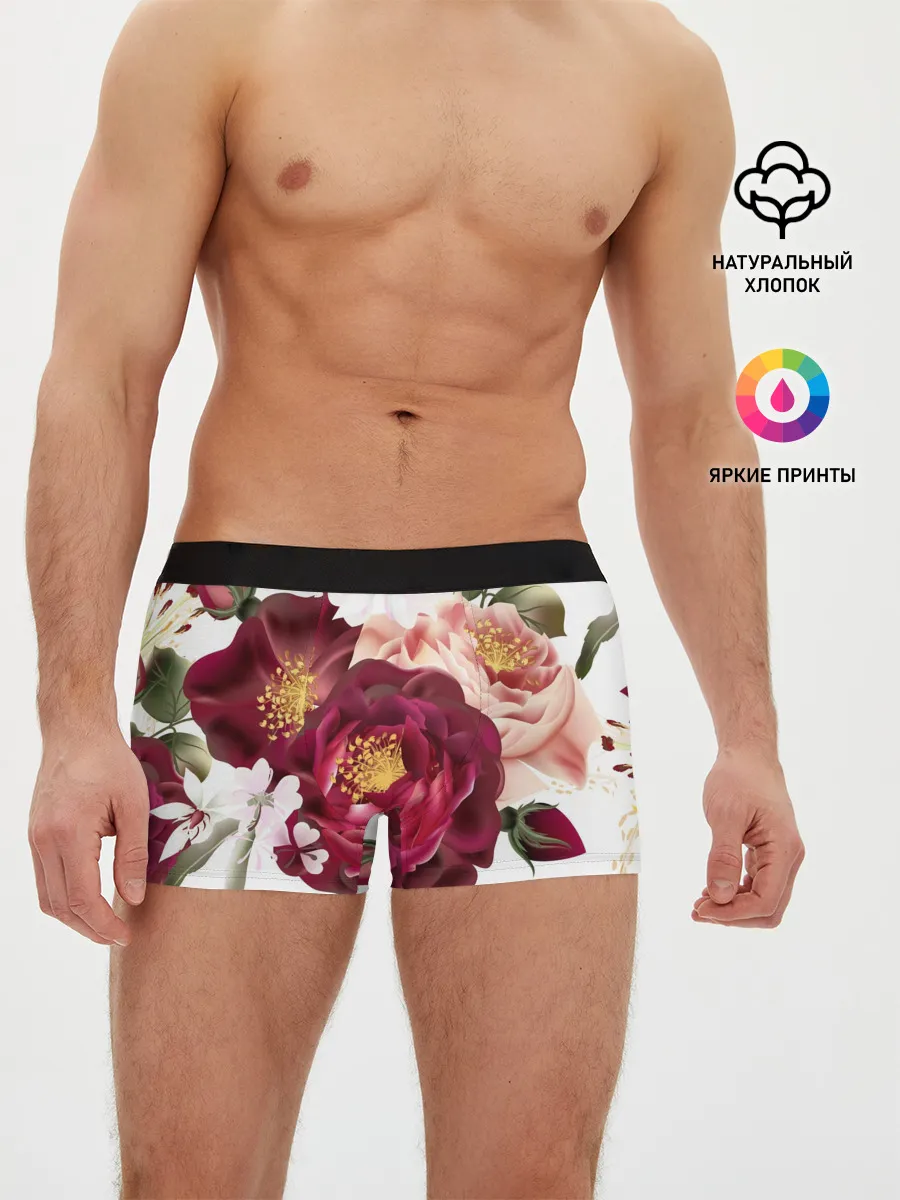Мужские трусы боксеры / Розы