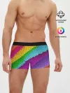 Мужские трусы боксеры / Яркая мозаика радуга диагональ