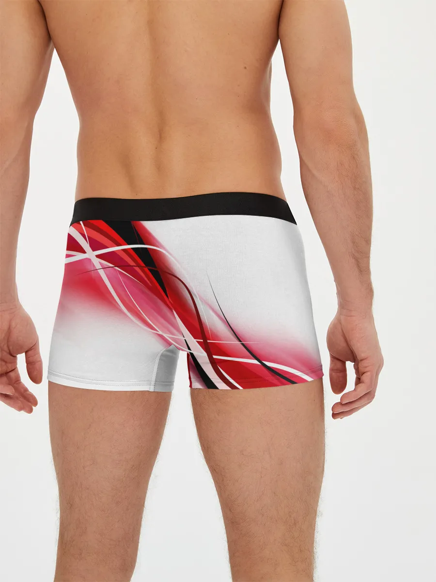 Мужские трусы боксеры / GEOMETRY STRIPES RED