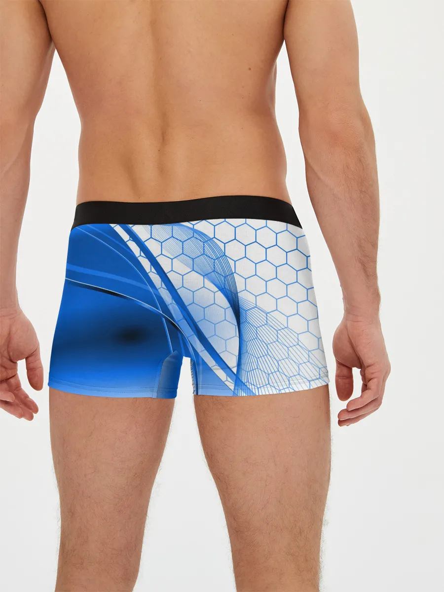Мужские трусы боксеры / ABSTRACT BLUE