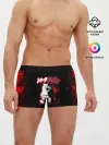 Мужские трусы боксеры / monokuma красные потертости