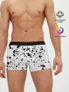 Мужские трусы боксеры / Далматинец - брызги чёрными пятнами
