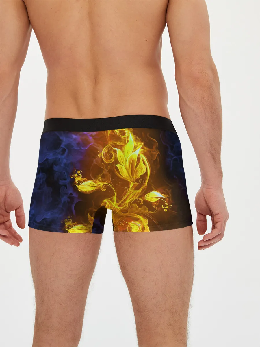 Мужские трусы боксеры / Огненный цветок