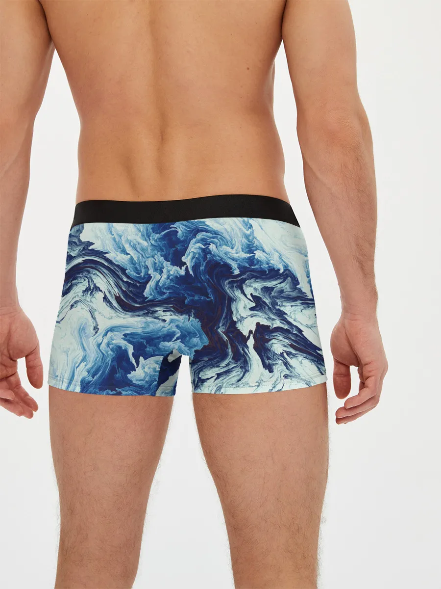 Мужские трусы боксеры / Абстракция смешивание разводы