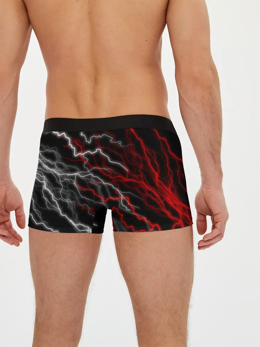 Мужские трусы боксеры / МОЛНИЯ.