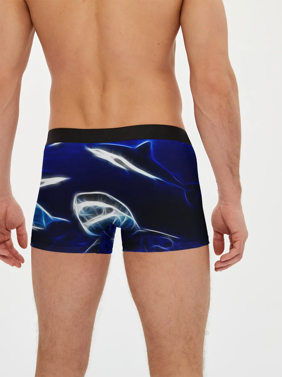 Мужские трусы боксеры / ДЕЛЬФИН В МОРЕ.