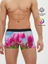 Мужские трусы боксеры / Розовые тюльпаны