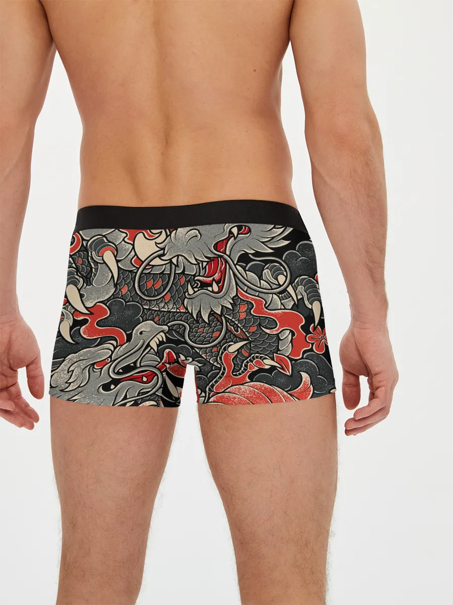 Мужские трусы боксеры / Dsquared tatoo DRAGON