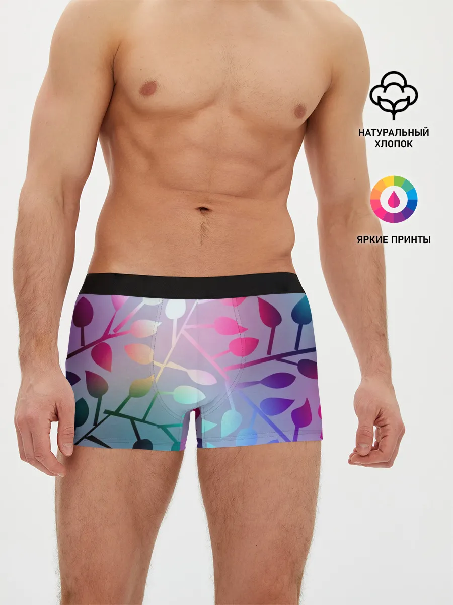 Мужские трусы боксеры / Листья.