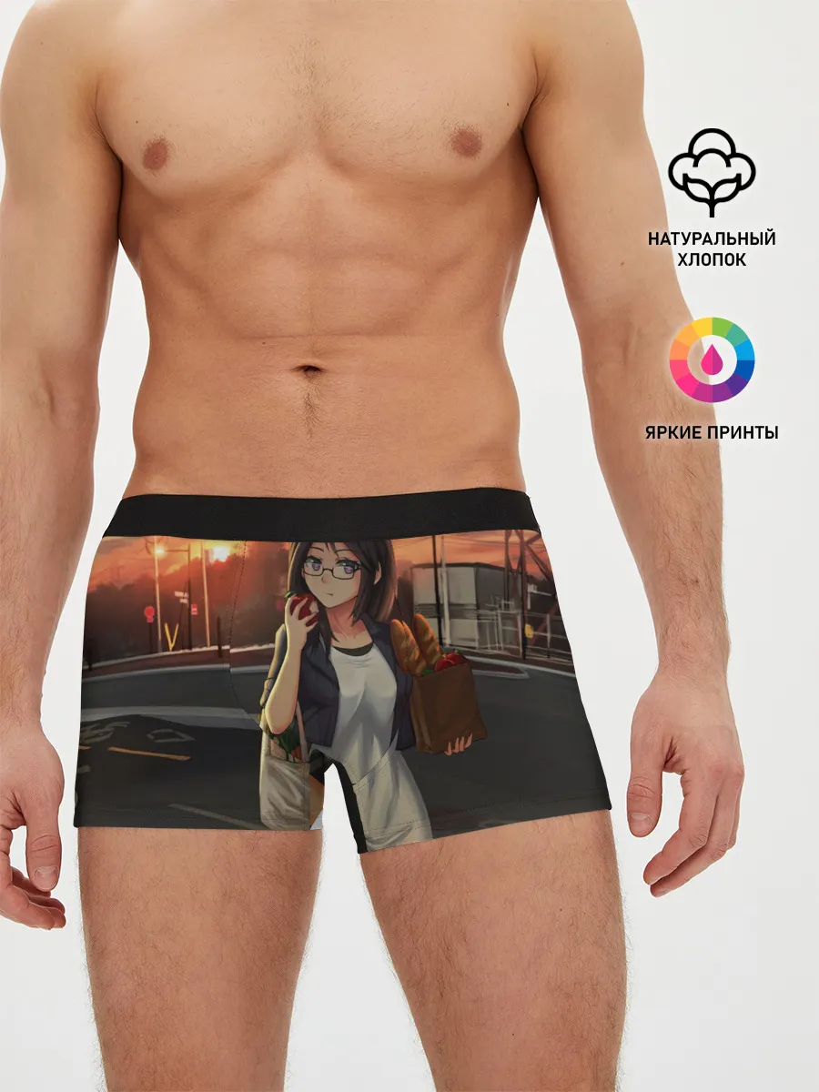 Мужские трусы боксеры / Девочка с продуктами