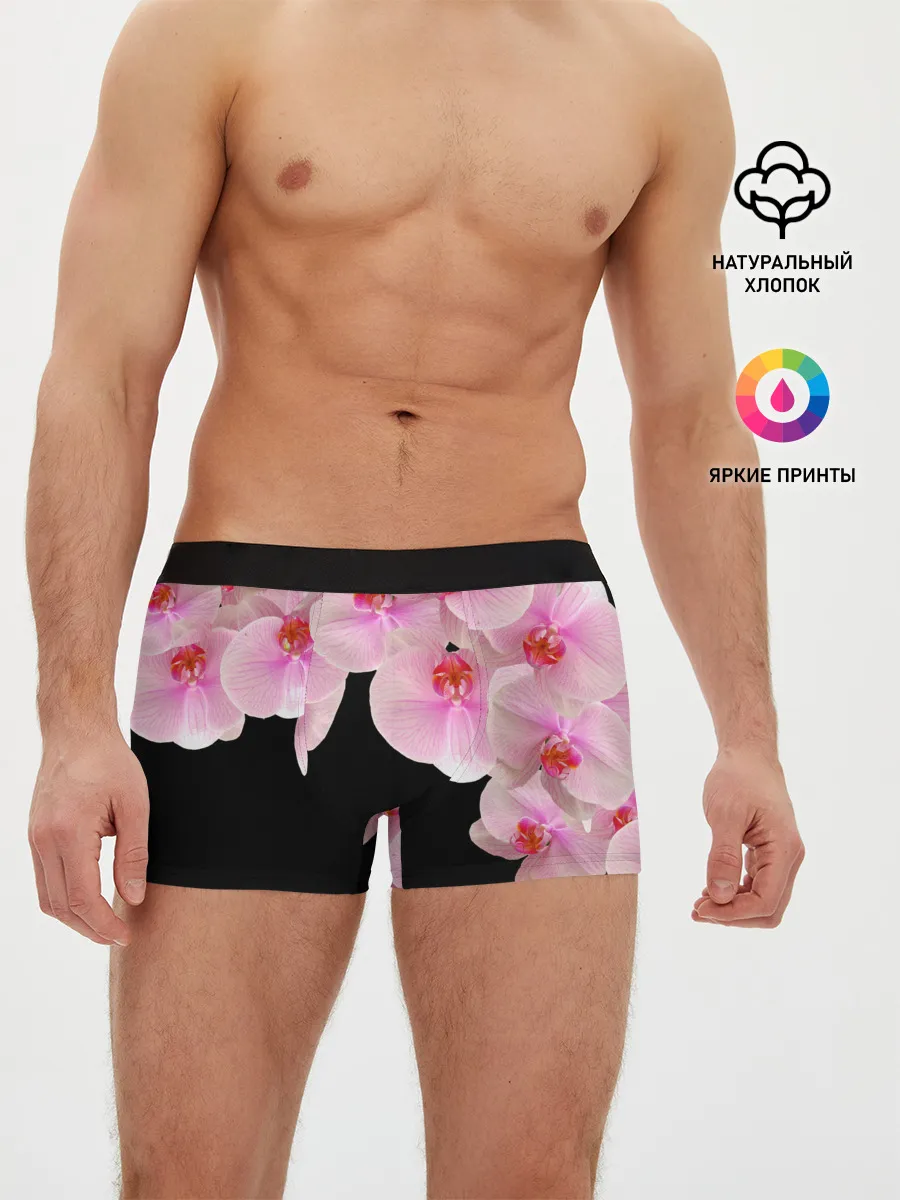 Мужские трусы боксеры / Орхидеи в ночи