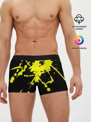 Мужские трусы боксеры / Хвост Феи желтые брызги
