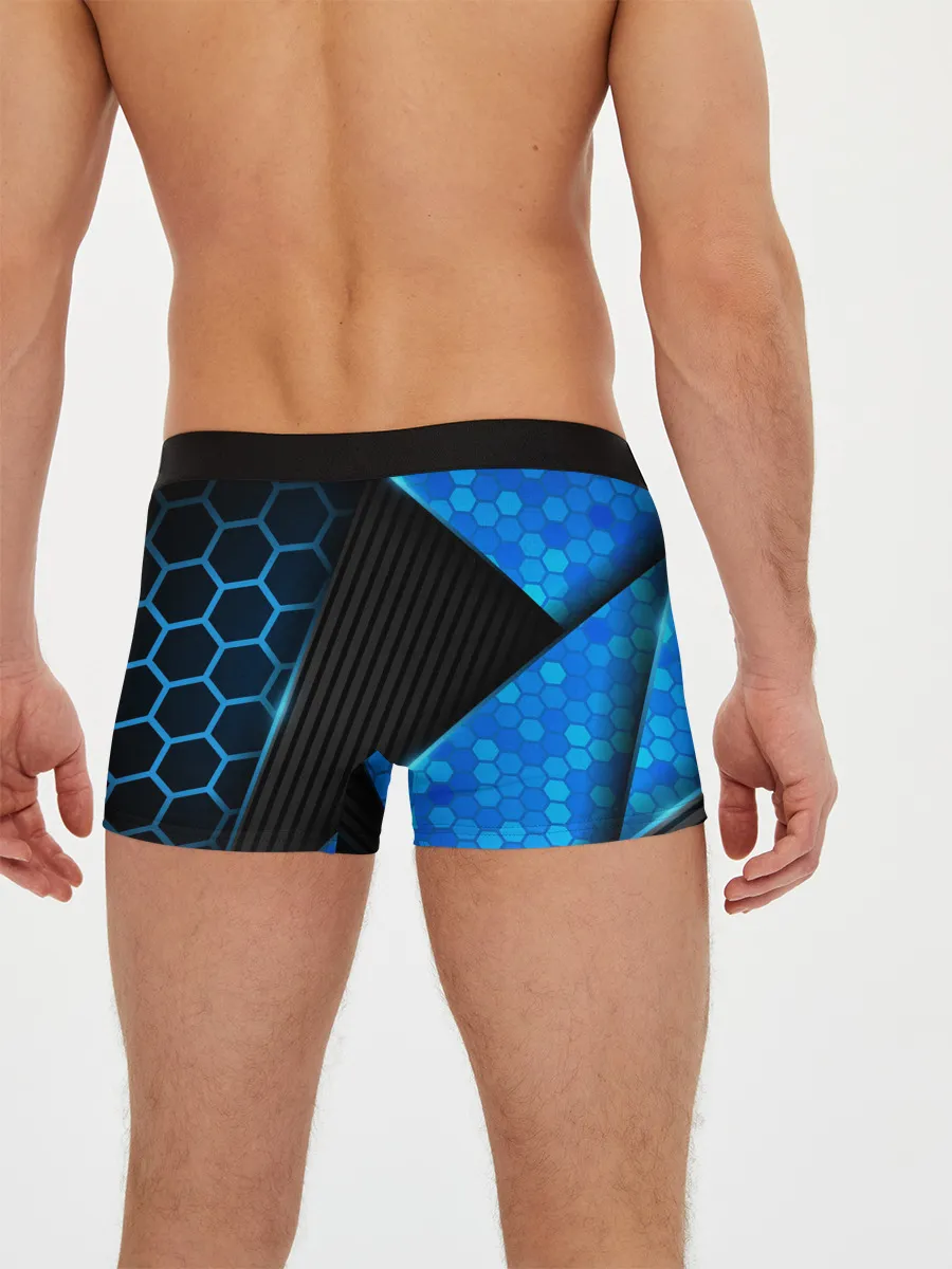 Мужские трусы боксеры / Хвост Феи геометрические соты