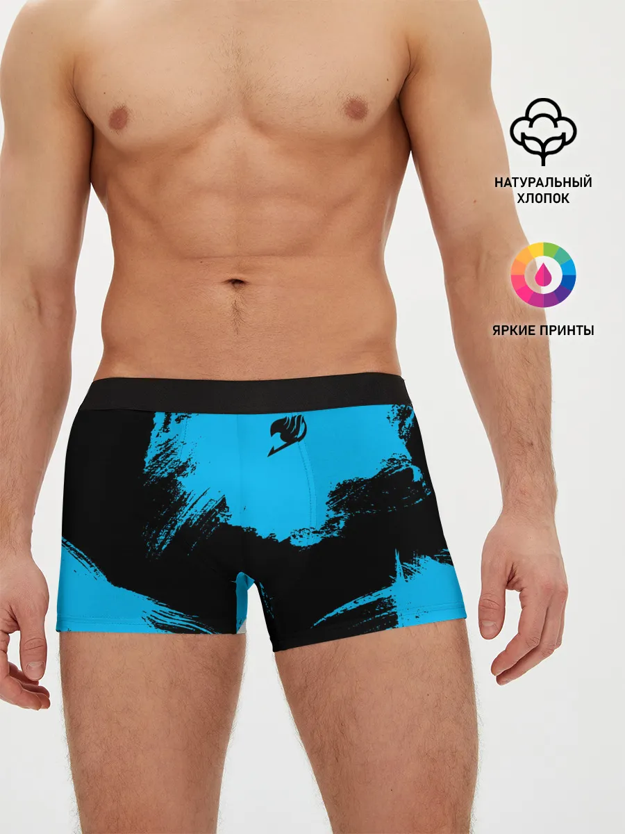 Мужские трусы боксеры / Хвост Феи синие мазки