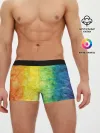 Мужские трусы боксеры / разноцветный акварель градиент