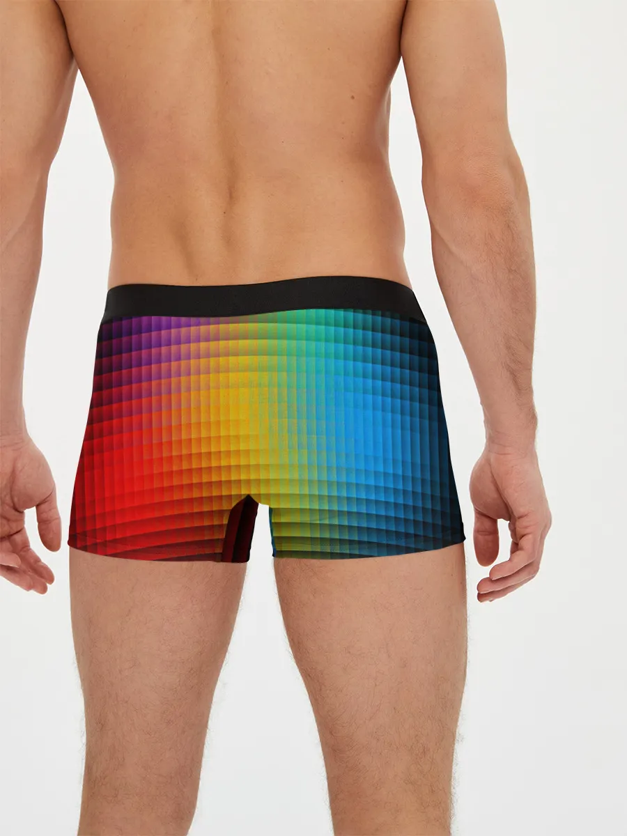 Мужские трусы боксеры / Радужный градиент