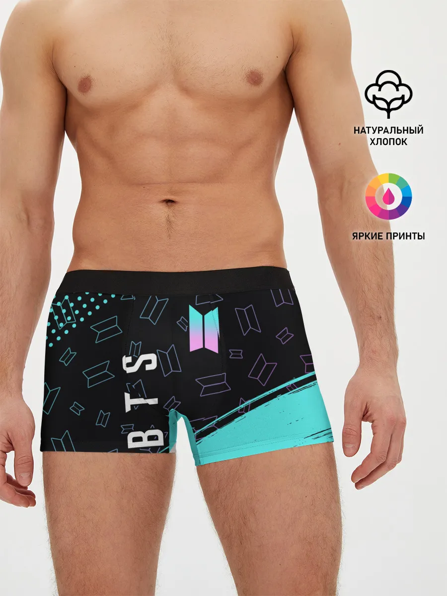 Мужские трусы боксеры / BTS / БТС