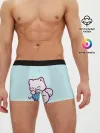 Мужские трусы боксеры / Белый котенок с клубком милый