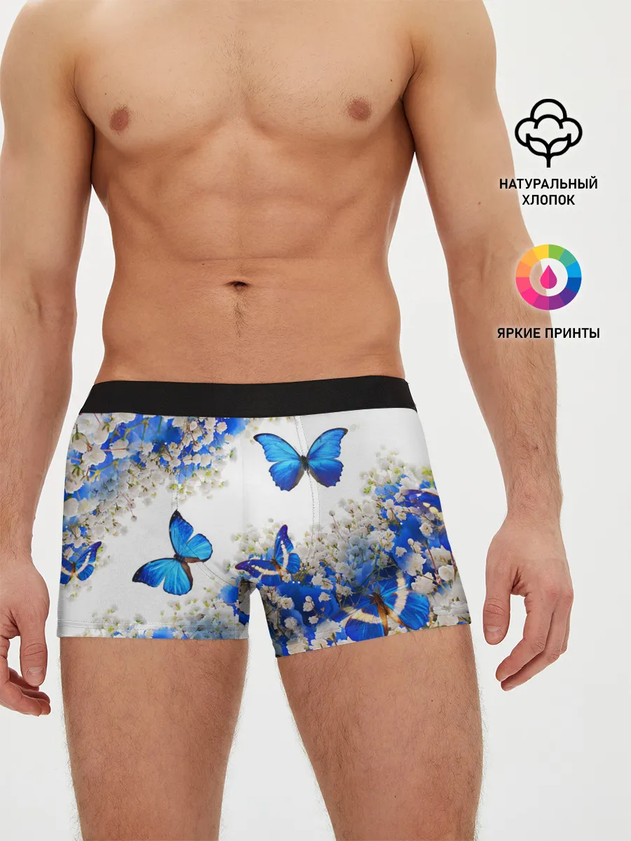 Мужские трусы боксеры / Butterfly | Blue White