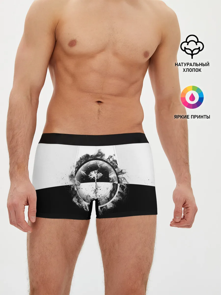 Мужские трусы боксеры / Black and White