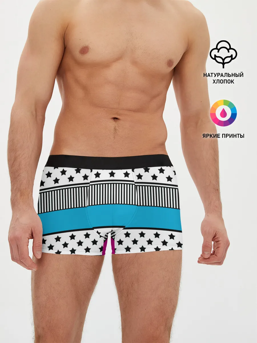 Мужские трусы боксеры / Молодежный современный узор