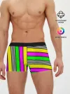 Мужские трусы боксеры / полосатый неоновый модный узор