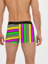 Мужские трусы боксеры / полосатый неоновый модный узор