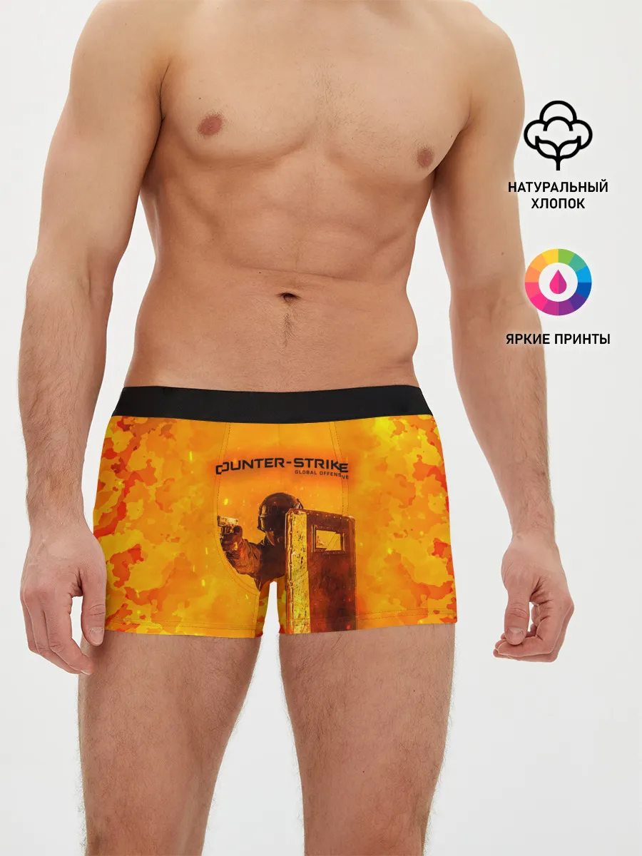 Мужские трусы боксеры / CS GO FIRE | КС ГО