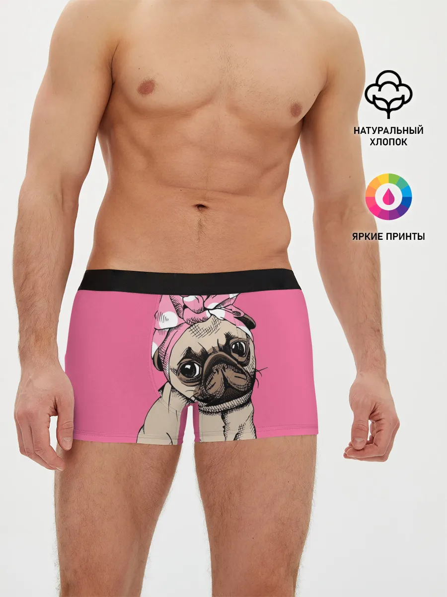 Мужские трусы боксеры / Мопс | собака