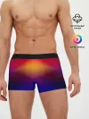 Мужские трусы боксеры / Размытый оранжево-фиолетовый