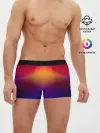 Мужские трусы боксеры / Размытый оранжево-фиолетовый